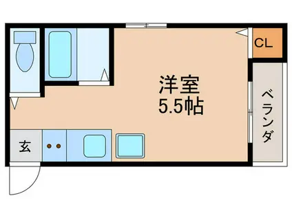 パールスタイル福島(ワンルーム/4階)の間取り写真