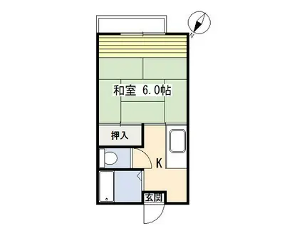 ハヤショウアパート(1K/2階)の間取り写真
