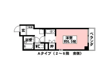 CITY POINT 松鴻町(ワンルーム/4階)の間取り写真