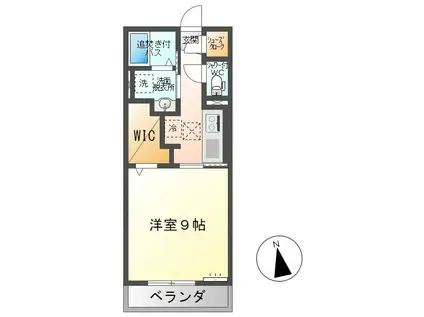 セジュールオッツ・YSK(1K/1階)の間取り写真