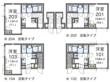 クレイノシンフォニア(1K/1階)の間取り写真