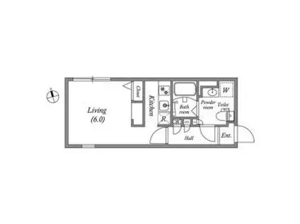 QUADOR世田谷芦花公園ークアドール世田谷芦花公園ー(ワンルーム/4階)の間取り写真