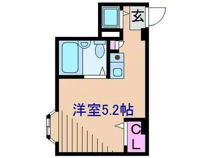 プラザK大倉山(1K/1階)の間取り写真