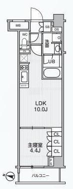 ALIVIS綾瀬(1LDK/2階)の間取り写真