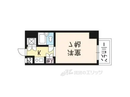 シリウス星の子(ワンルーム/4階)の間取り写真