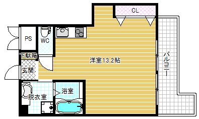 CASA DE PERLA(ワンルーム/2階)の間取り写真