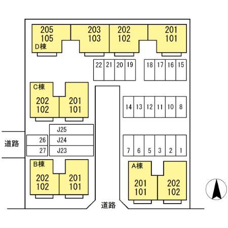 ロイヤルガーデン吉倉 C(3DK/2階)の間取り写真