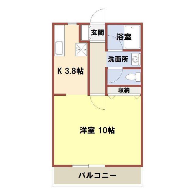 ハイツカリエンテ(1K/2階)の間取り写真