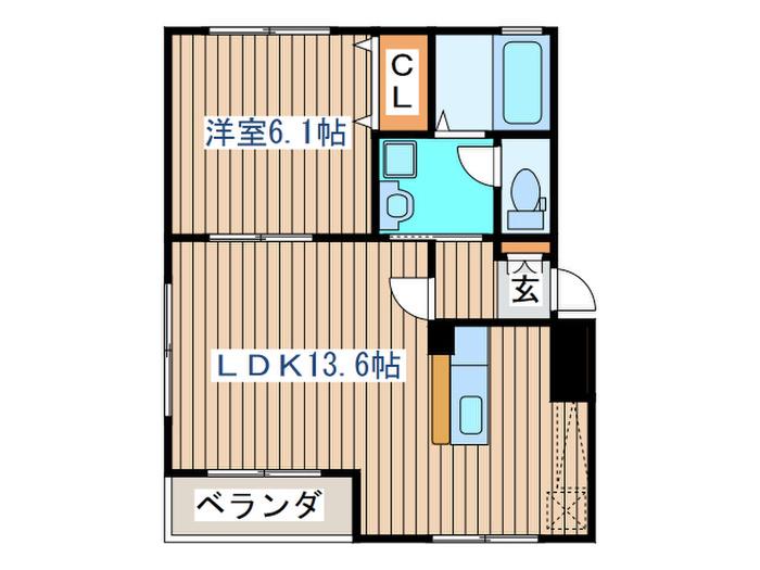 M・夢想館(1LDK/2階)の間取り写真