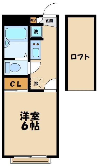 シーサー(1K/1階)の間取り写真