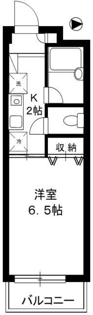 FORES鷺宮(1K/1階)の間取り写真