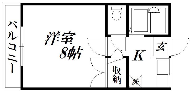 プリメーラぬのはし(1K/2階)の間取り写真