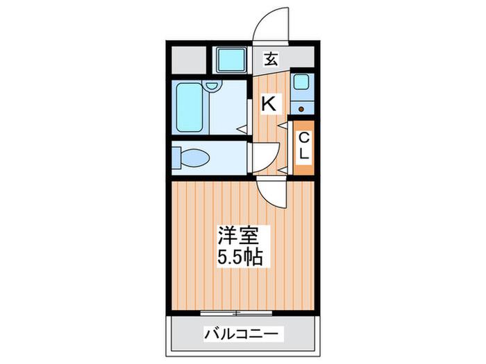 高栄マンション(1K/3階)の間取り写真