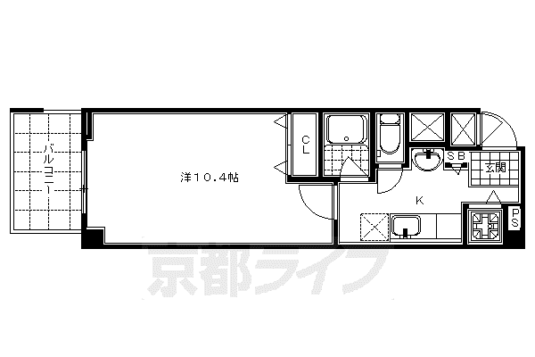 NEXUS伊香(1K/2階)の間取り写真