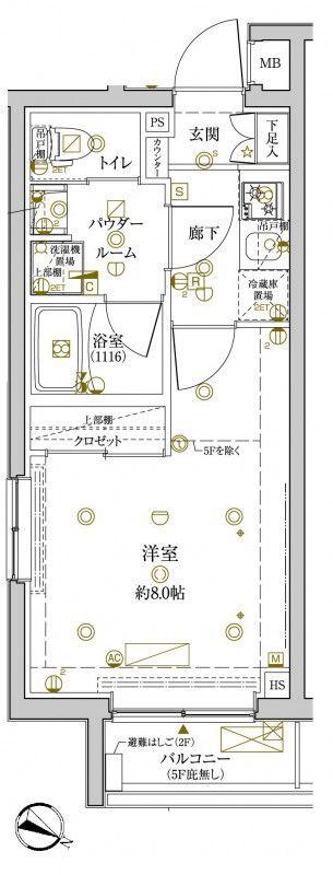 クレイシアIDZ学芸大学(1K/3階)の間取り写真