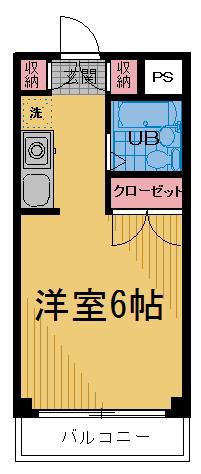 カーサ白糸台(1K/1階)の間取り写真