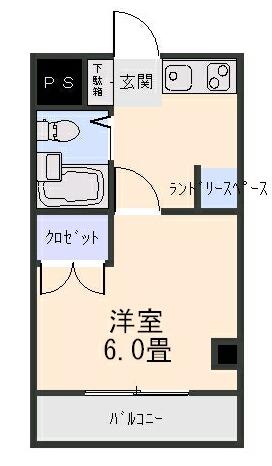 アメニティー前橋(1K/2階)の間取り写真
