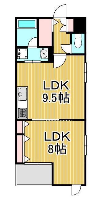 カンパネラ(1LDK/1階)の間取り写真