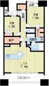 グランカーサ上前津(2LDK/13階)の間取り写真