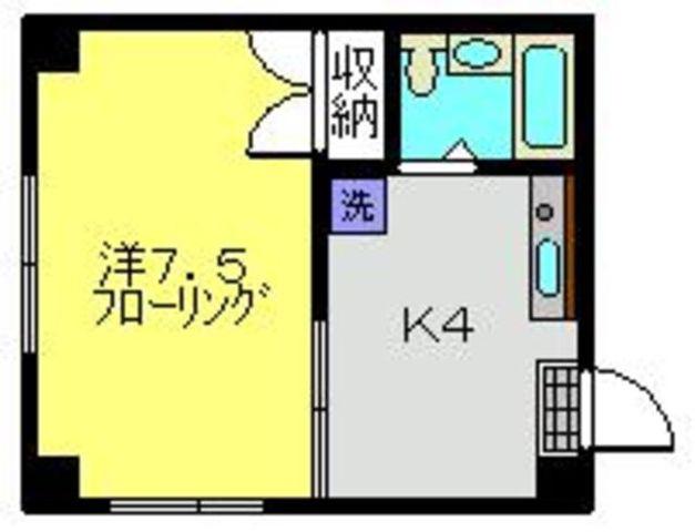 サンシャインタイセイ(1K/2階)の間取り写真