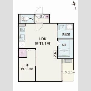 JACK SHIMMEII(1LDK/2階)の間取り写真