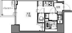 S-RESIDENCE難波大国町DEUX(1K/12階)の間取り写真