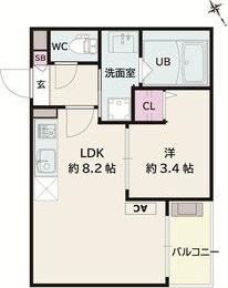 JACK KOYOII(1LDK/1階)の間取り写真
