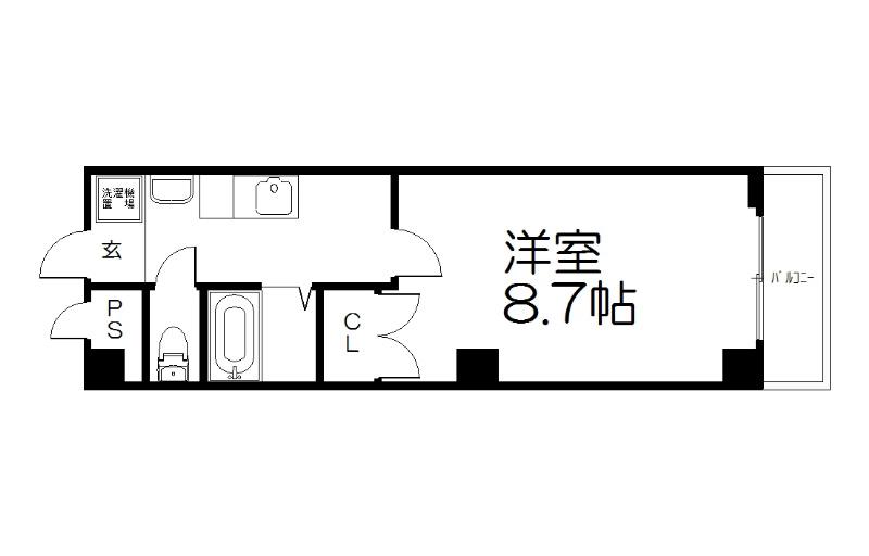 BONSOIR LUNE(1K/2階)の間取り写真
