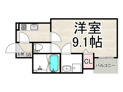 F ASECIA SOMNUS(1K/3階)の間取り写真