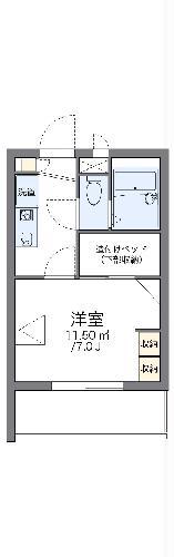 レオパレスボムール(1K/2階)の間取り写真