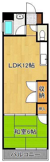 ギャラン江南(1LDK/10階)の間取り写真