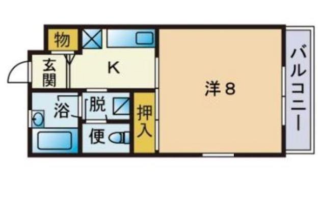 ROOTS城南(1K/3階)の間取り写真