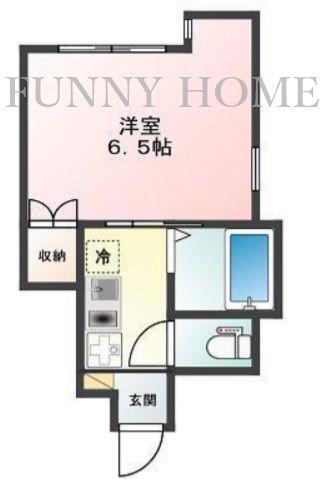 GLANZ若林(1K/1階)の間取り写真