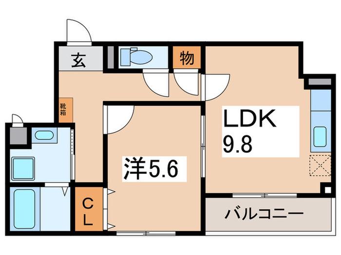 エミーユII(1LDK/3階)の間取り写真