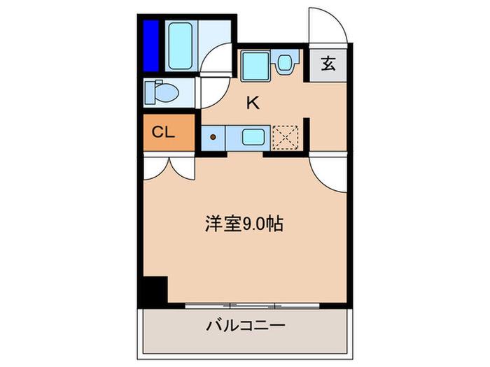 ASUNAROーSO(1K/7階)の間取り写真