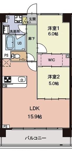 レジデンス・ラフィネ(2LDK/2階)の間取り写真
