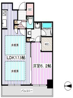 グランドメゾン新梅田タワー THE CLUB RESIDENCE(1LDK/16階)の間取り写真