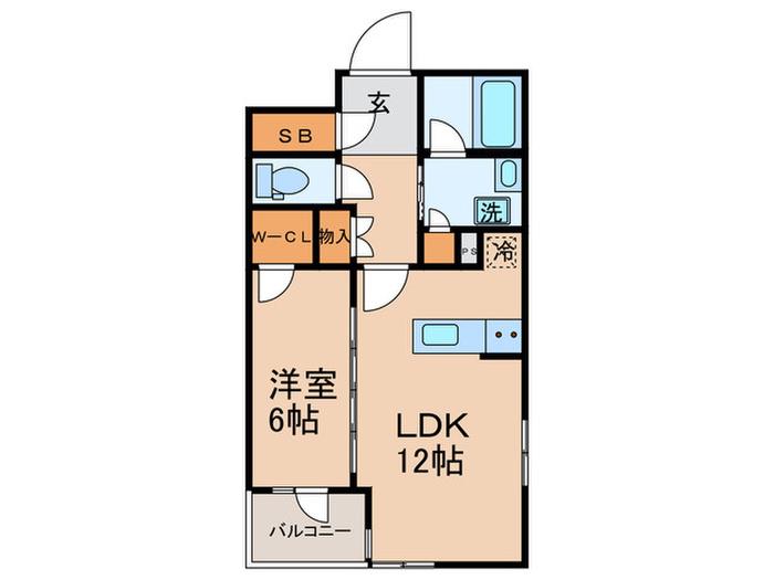 CIELO AZUL(1LDK/4階)の間取り写真