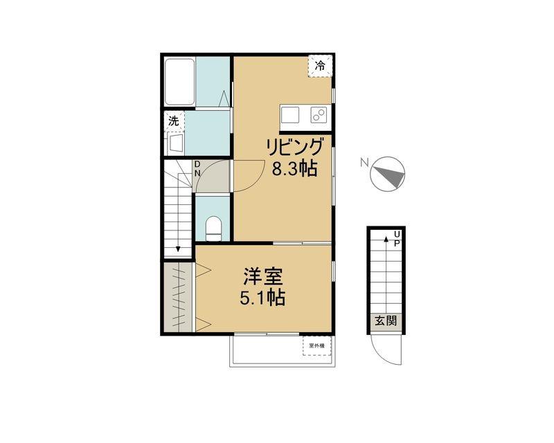 サクラコート(1LDK/2階)の間取り写真