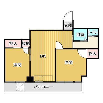ニューイースタンハイツ(2DK/2階)の間取り写真