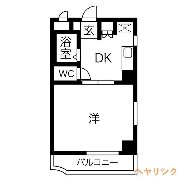 OS13(1DK/4階)の間取り写真