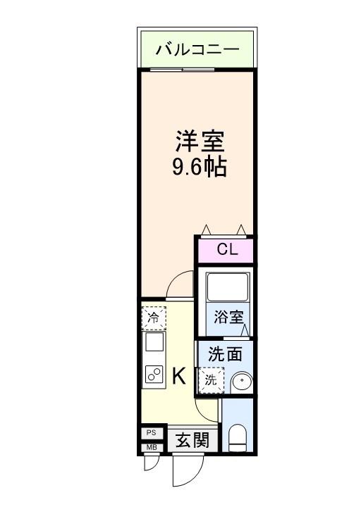 フジパレス西宮西福町Ⅱ番館(1K/2階)の間取り写真