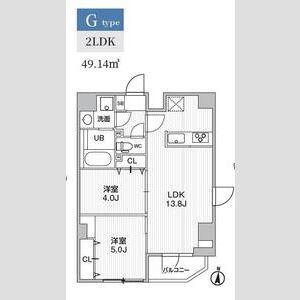 S-RESIDENCE亀戸BALM(2LDK/4階)の間取り写真