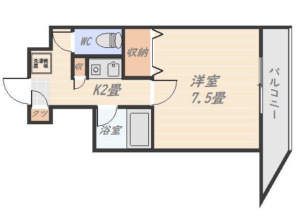 リバティー高麗(1K/3階)の間取り写真