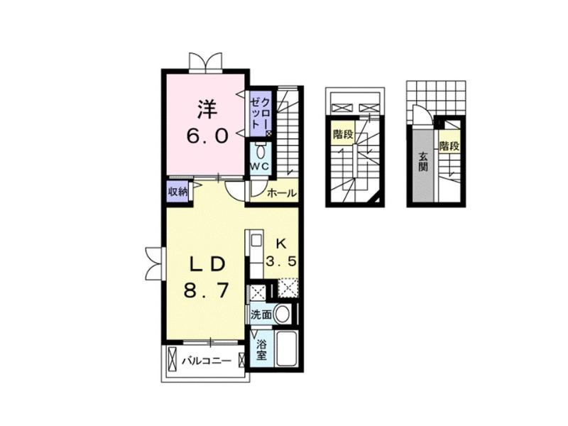シャルマンドミール(1LDK/3階)の間取り写真