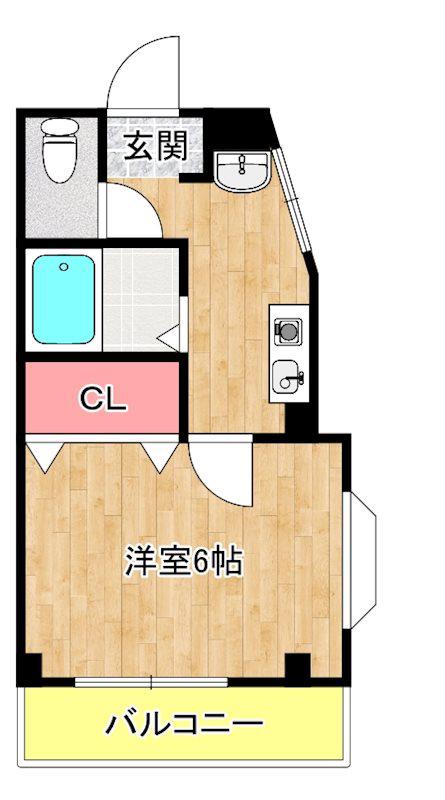 ヴィラ池田(1K/2階)の間取り写真