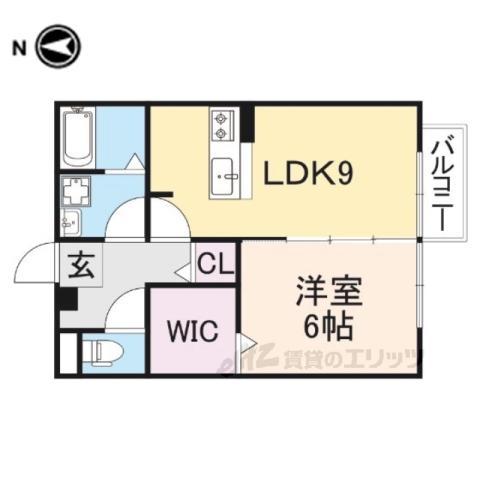 うたがき(1LDK/1階)の間取り写真