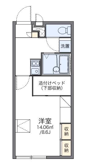 レオパレスイースト AUK III(1K/2階)の間取り写真
