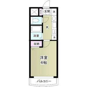 プレサンス泉アーバンゲート(1K/10階)の間取り写真