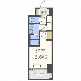 レジュールアッシュTAISHO LEGANT(1K/8階)の間取り写真